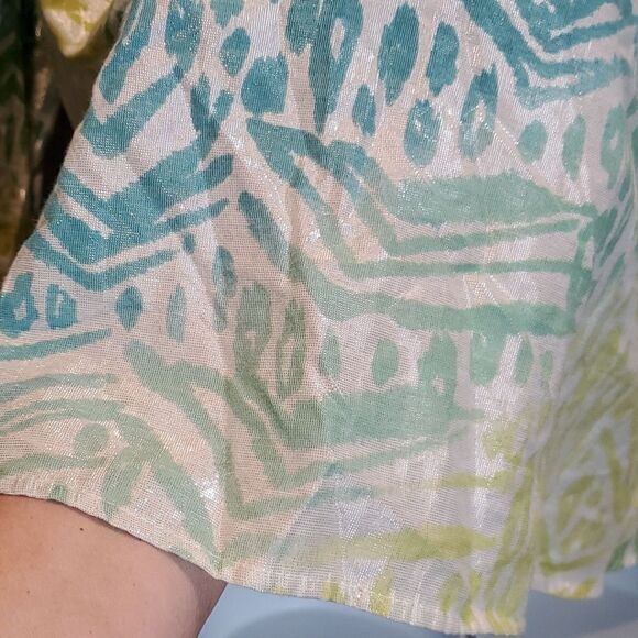 Ruby Rd Sz 22W Plus Sparkly Leopard Print Button Down Blouse 524 - Picture 6 of 8